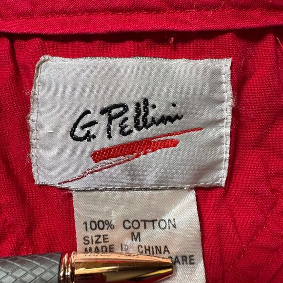 VINTAGE 80s G Pellini Red Cotton Shorts Tank Romper Jumpsuit sz M - Picture 6 of 6